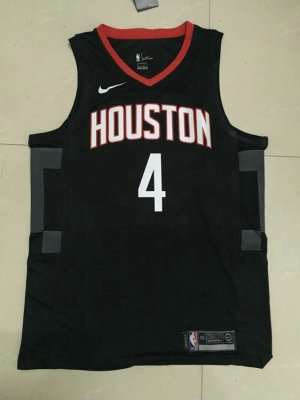 NBA 4 PJ Tucker Rockets 2017-18 Season Maillot noir